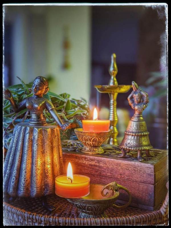 One look at Thenmozhi's home will transport you to India! With greenery and temple elements, this South Indian Home in USA glows with abundance and piety.