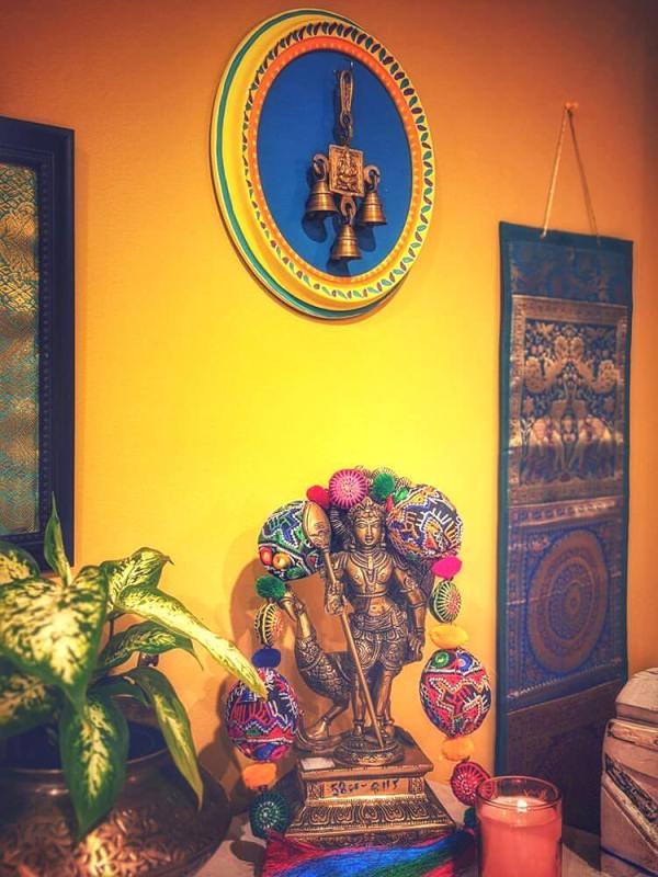 One look at Thenmozhi's home will transport you to India! With greenery and temple elements, this South Indian Home in USA glows with abundance and piety.