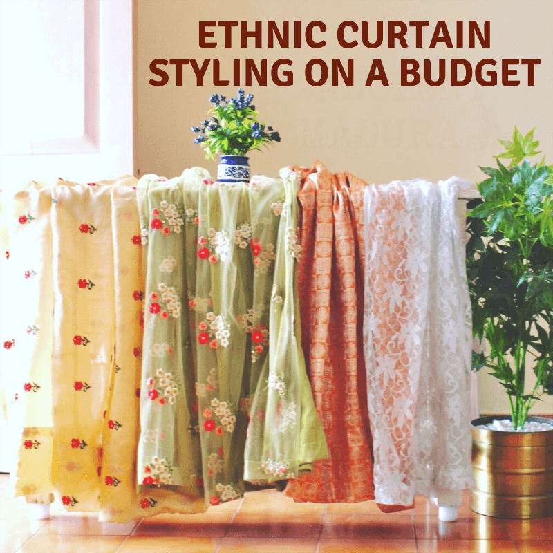 Dress up your windows for every season with our tips for ethnic curtain styling on a budget! Get information about fabric, color, style and more!