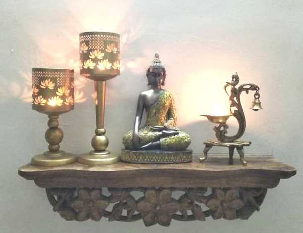 Traditional Paintings made by the home owner herself, along with antique brass artefacts make this Chennai Home truly Personal and Charming!