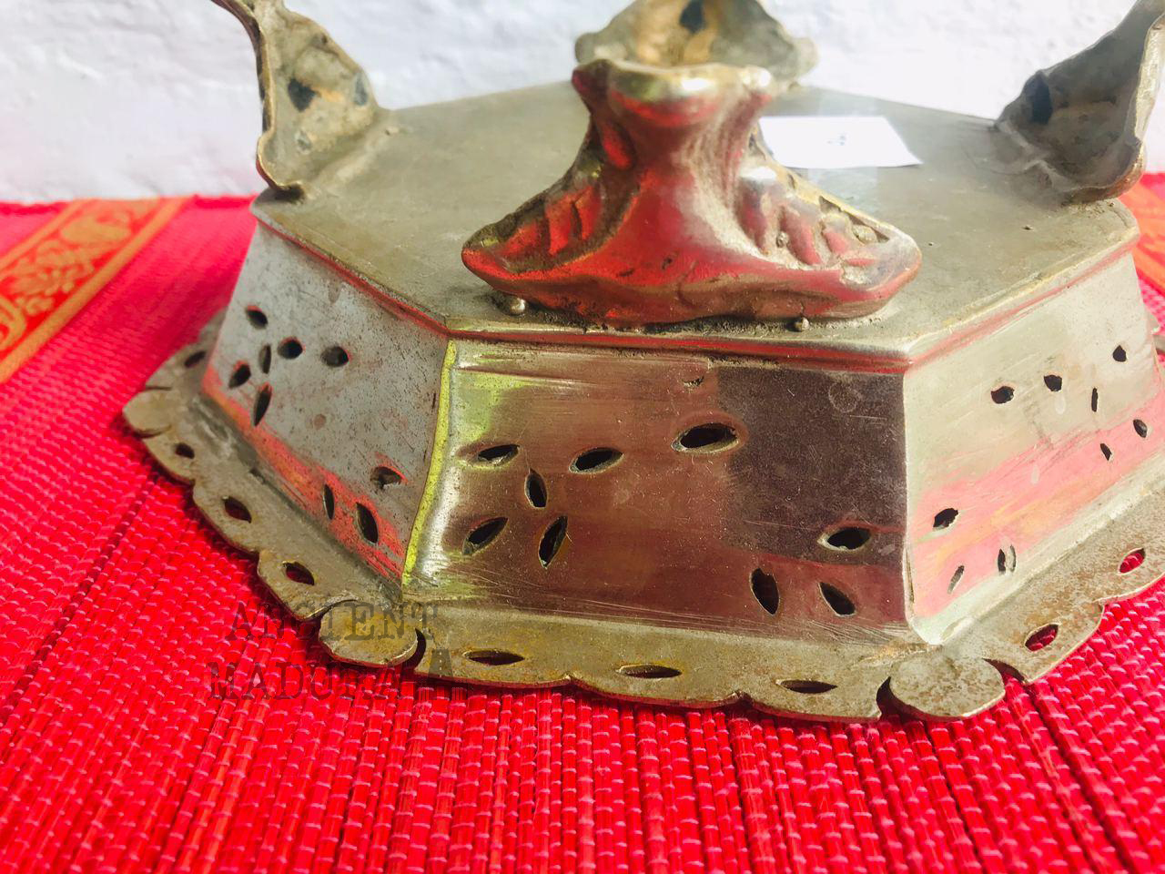 Vintage Heavy White Brass Tray - Image 5