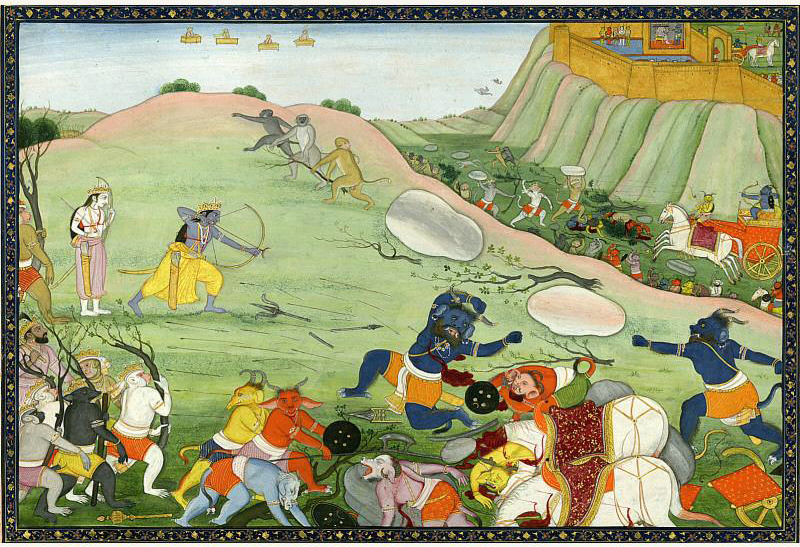 Battle scene from the Ramayana