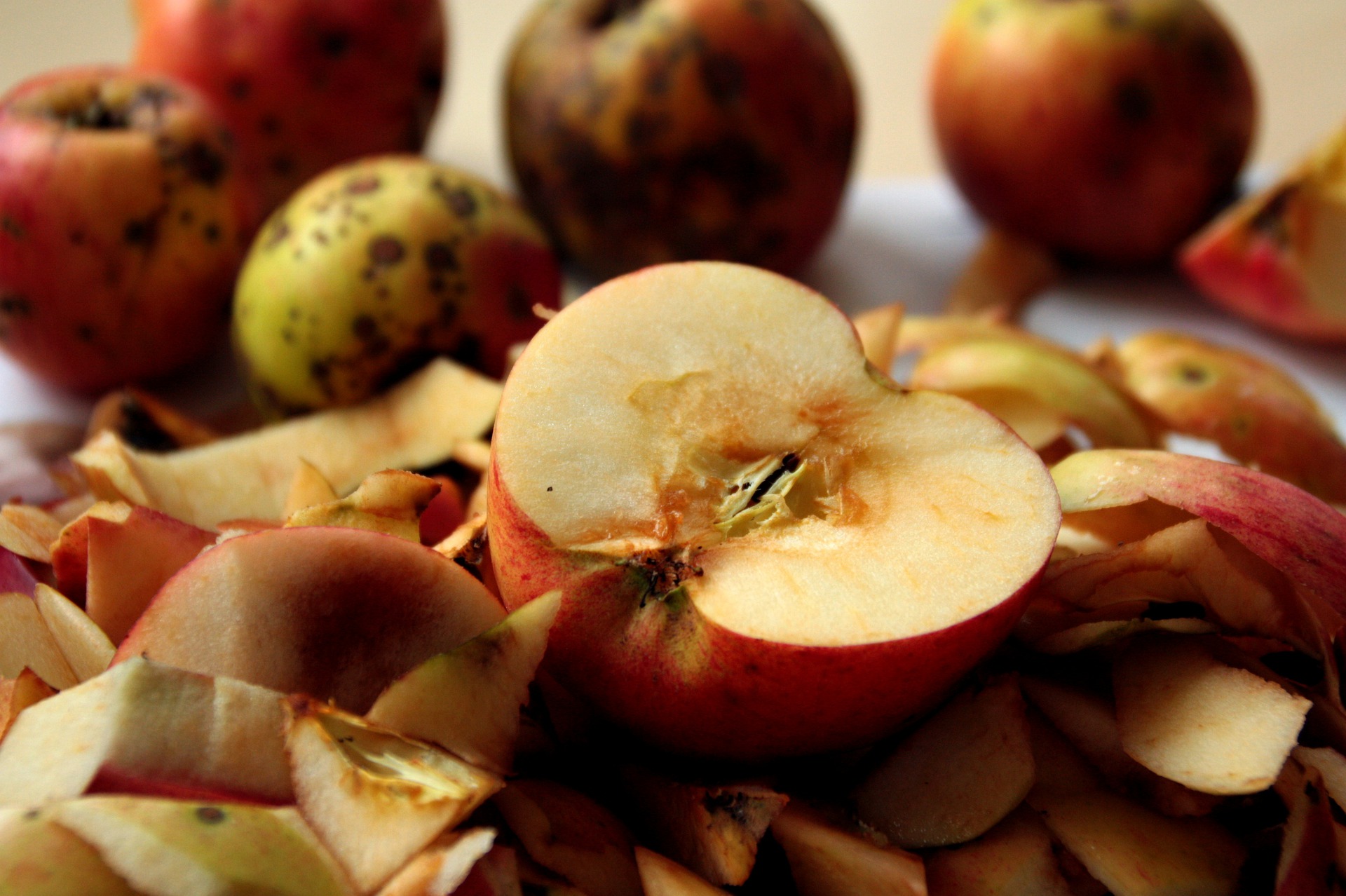 apple slices and peel for potpourri