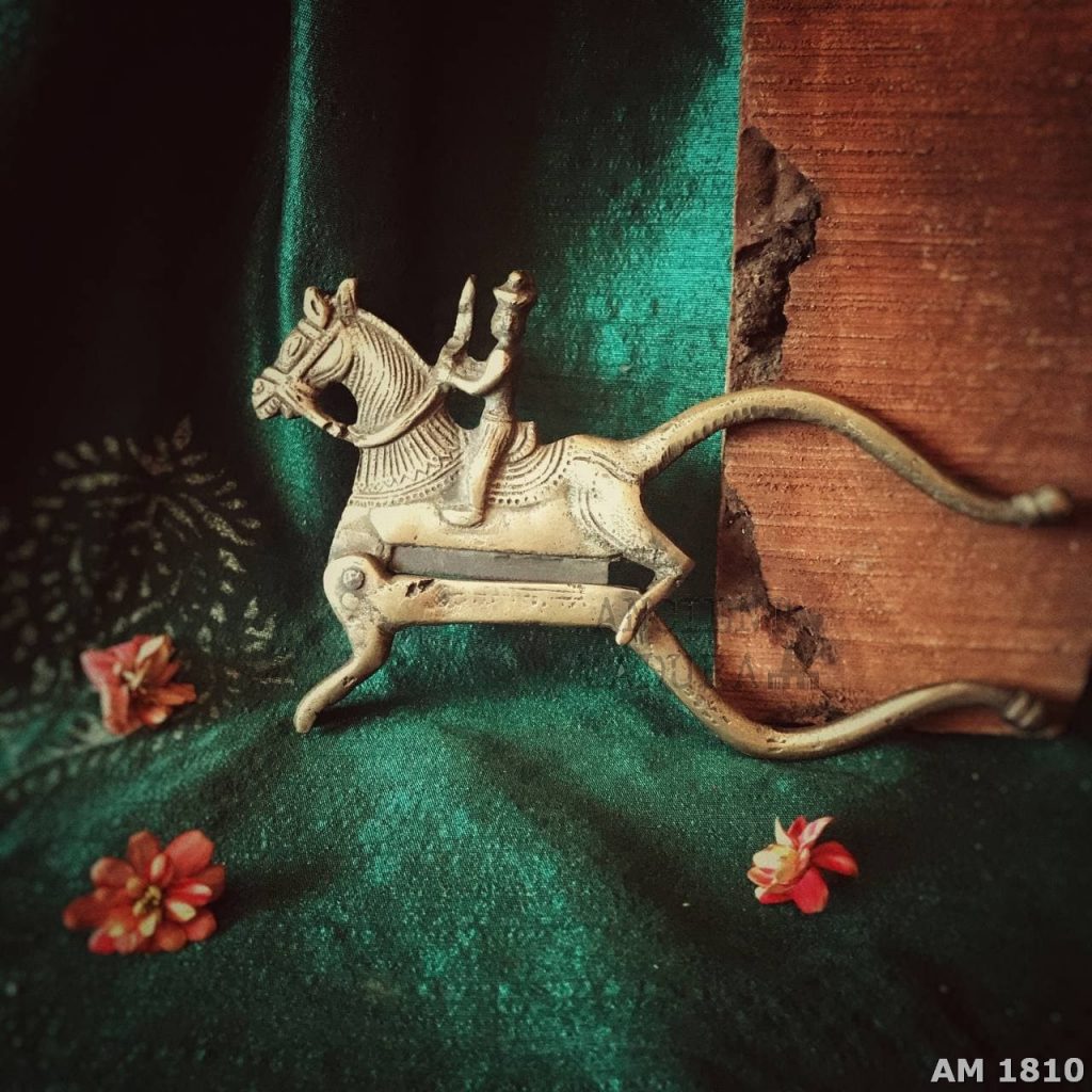 Brass Horse rider nut cracker