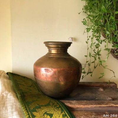 Brass with copper Ganga Jamuna pot