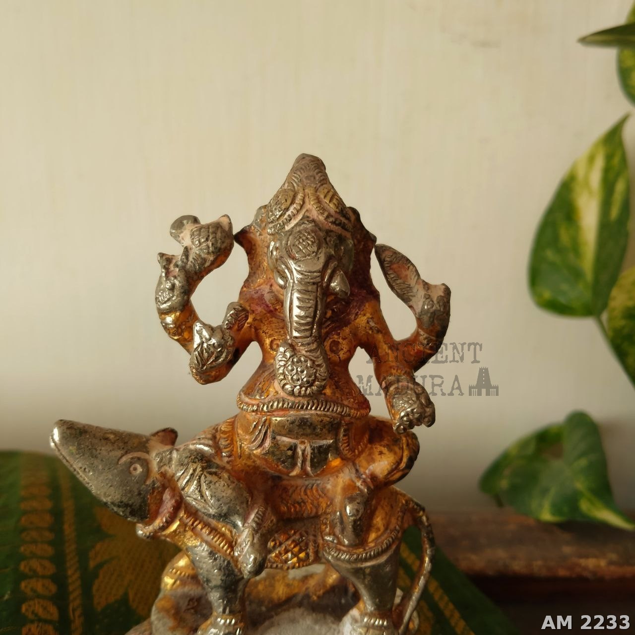 Brass Ganesh Statue Ancient Madurai