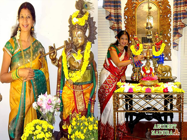Viji Sankaran with her collections.