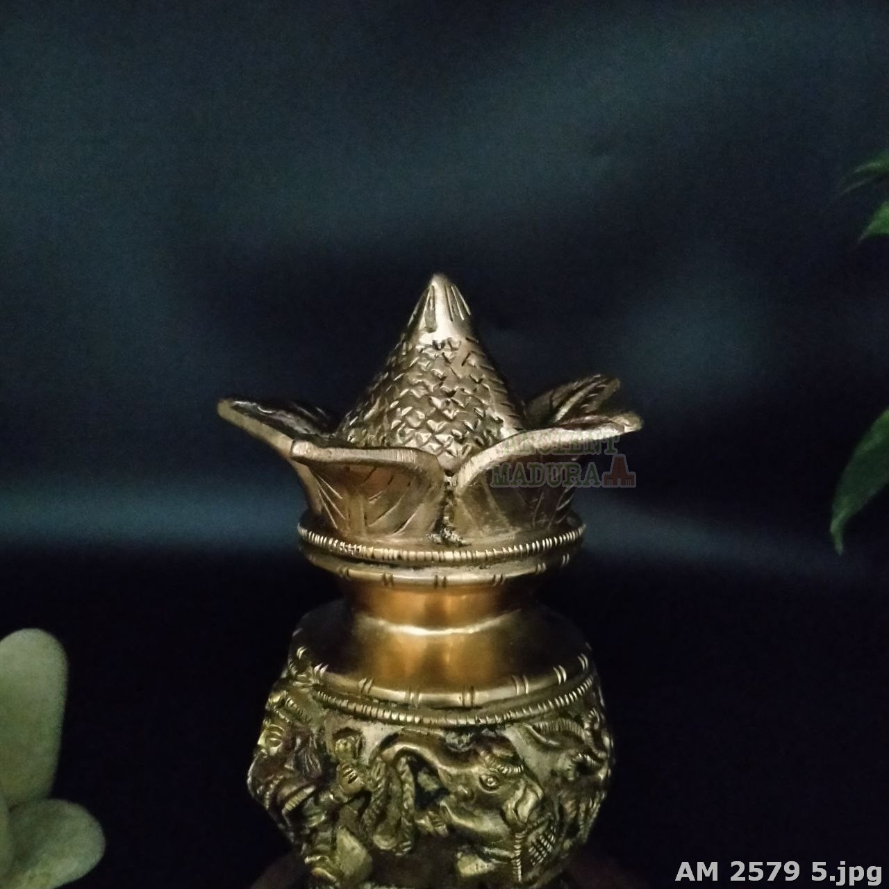 Brass Mangal Kalash with Lord Ganesh
