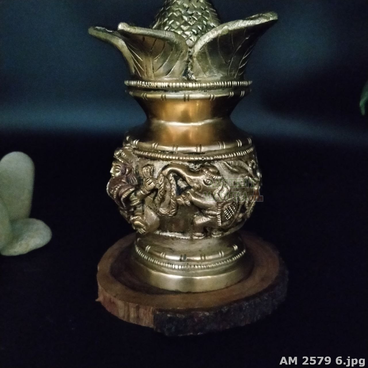 Brass Mangal Kalash with Lord Ganesh - Image 6