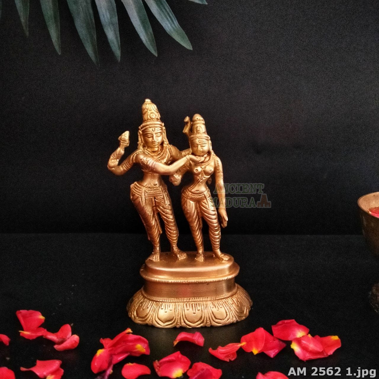 Brass Lord Shiva with Goddess parvati