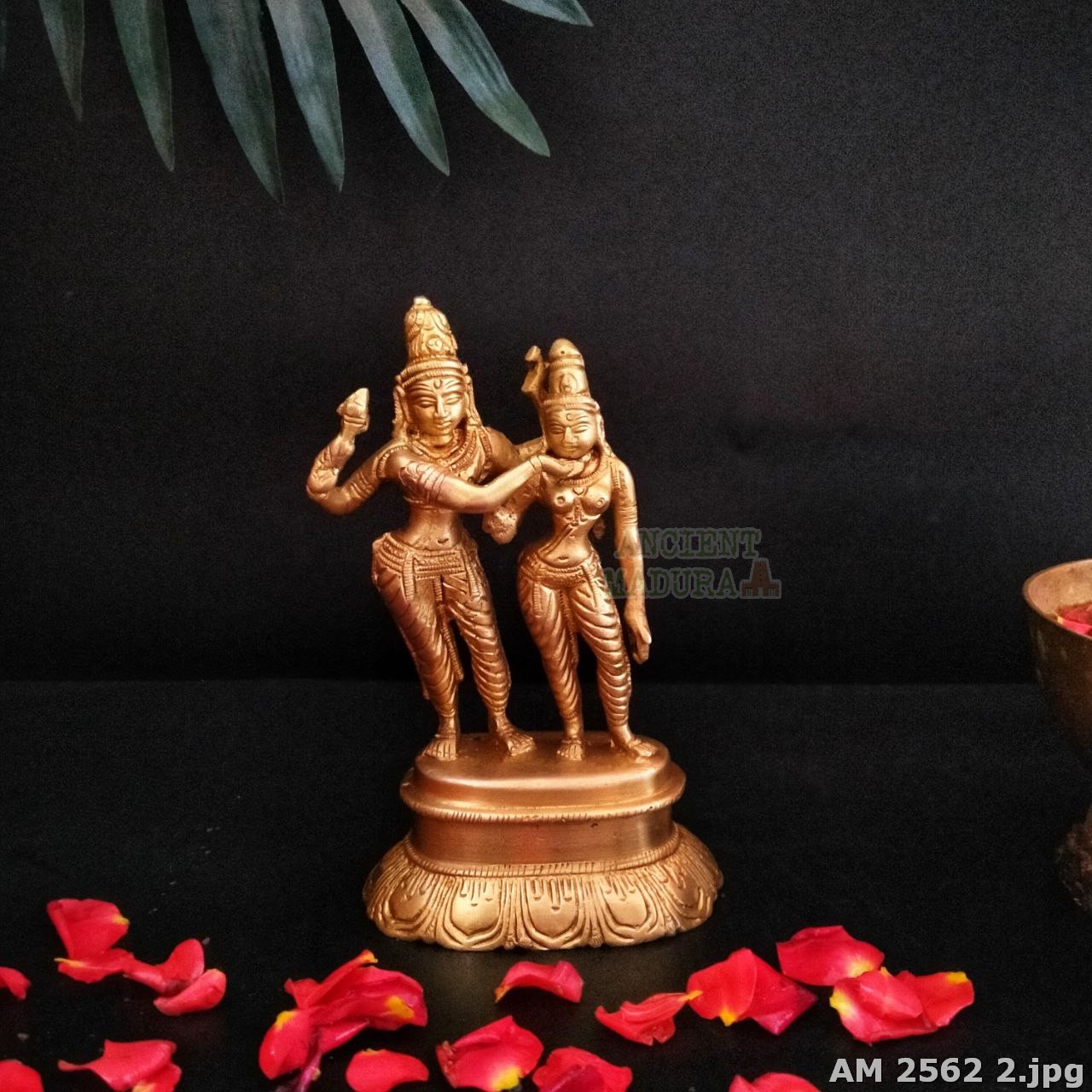 Brass Lord Shiva with Goddess parvati