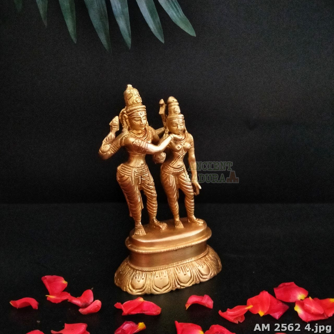 Brass Lord Shiva with Goddess parvati