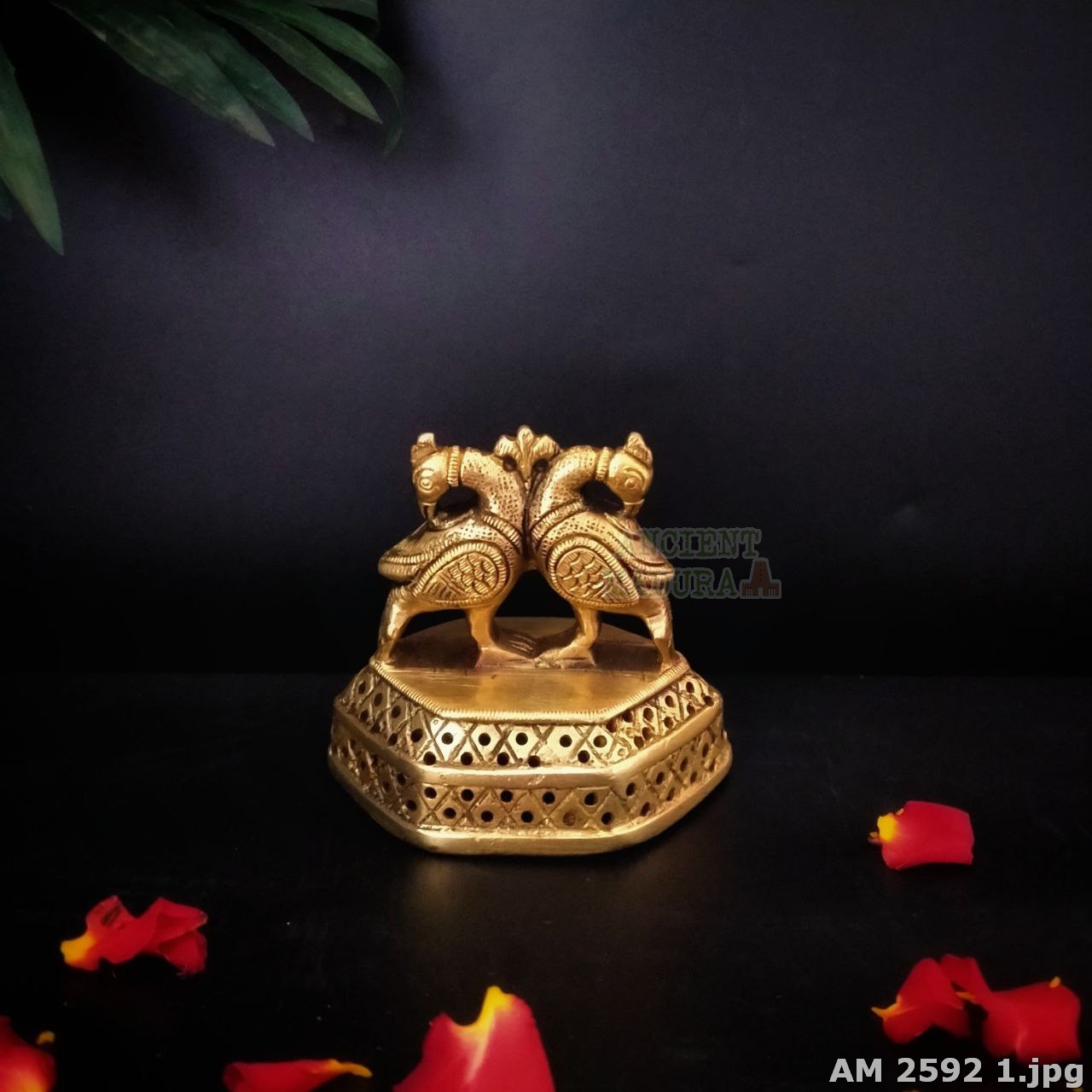 Brass Foot Scrubber - Peacock