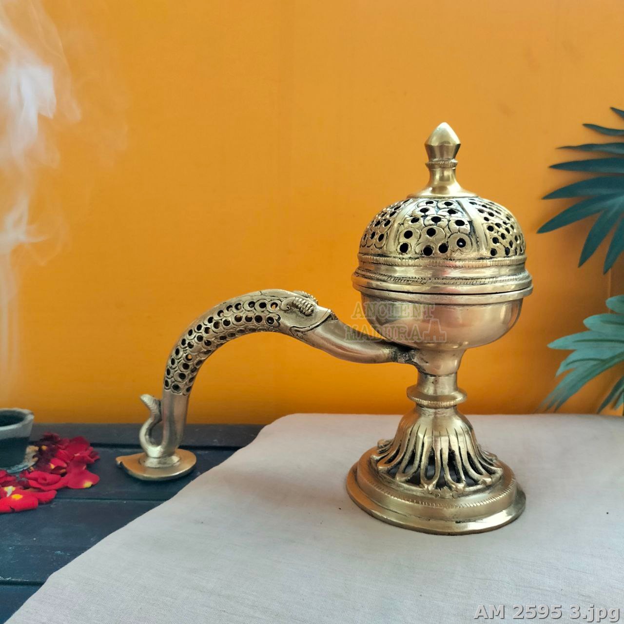 Brass Loban Lamp/ Sambrani Fumigator /Dhoop Burner