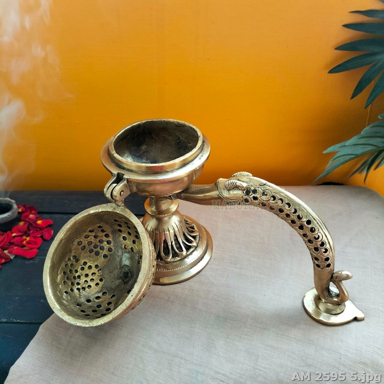 Brass Loban Lamp/ Sambrani Fumigator /Dhoop Burner