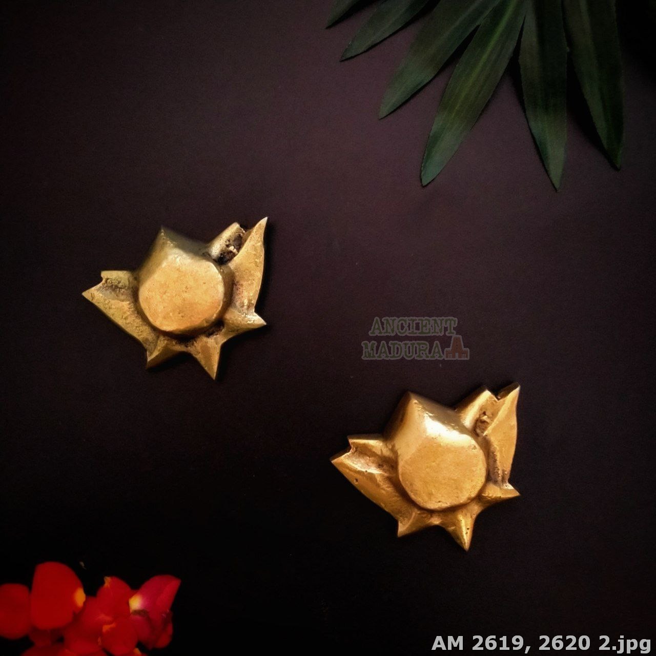 Brass Lotus Lamps