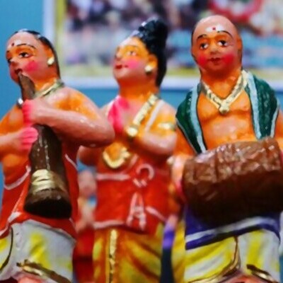 Golu dolls of south indian wedding and temple musicians