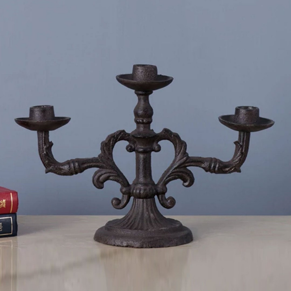cast iron candelabra from vintage online store