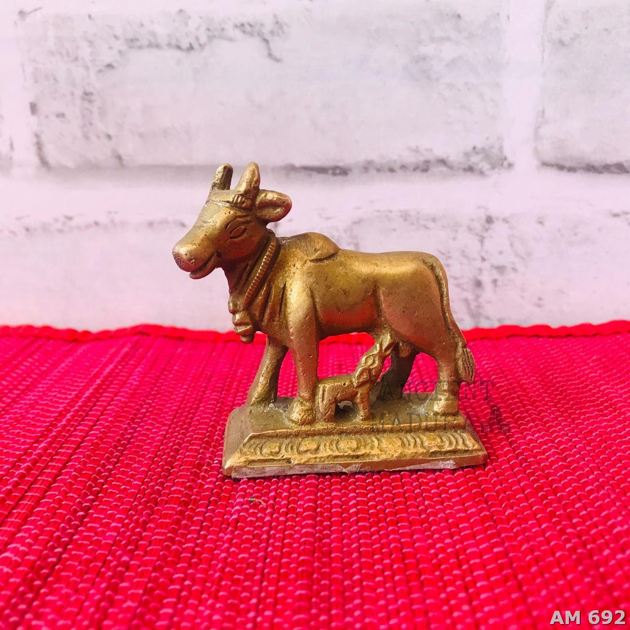 Bronze Cow with Calf Statue