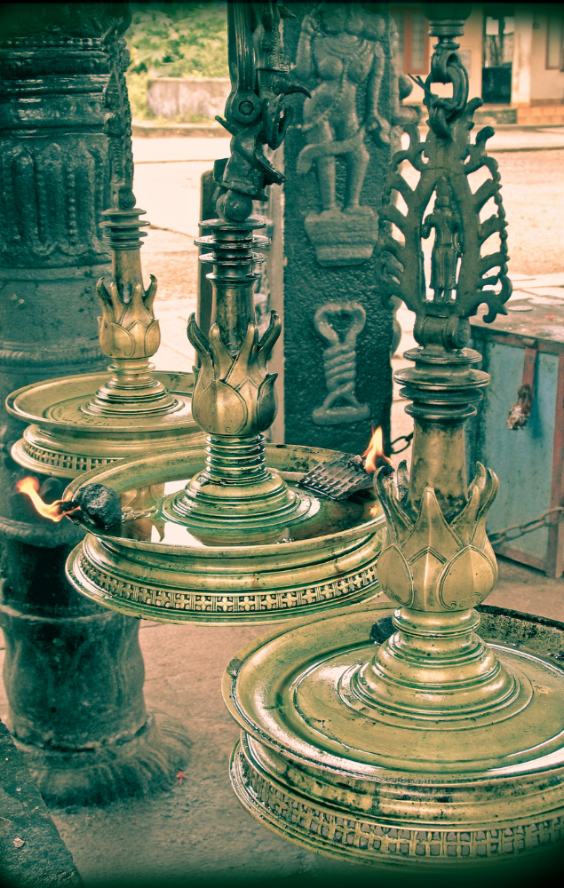 hanging lamps showing discoloration