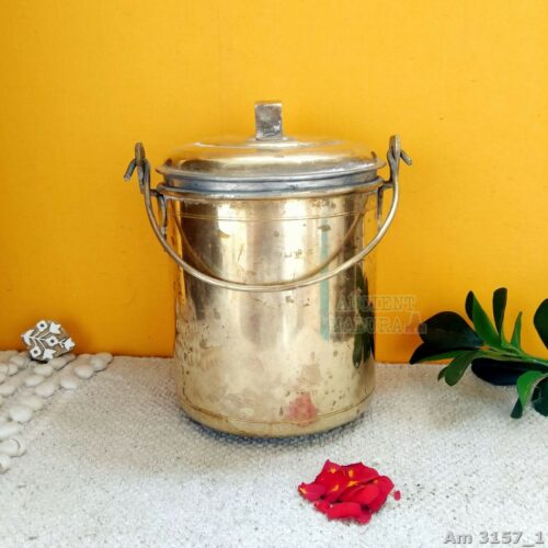 Brass Thooku Vessel with Tin Lining