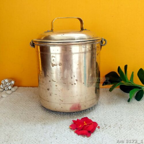 Brass Thooku Vessel with Tin Coating