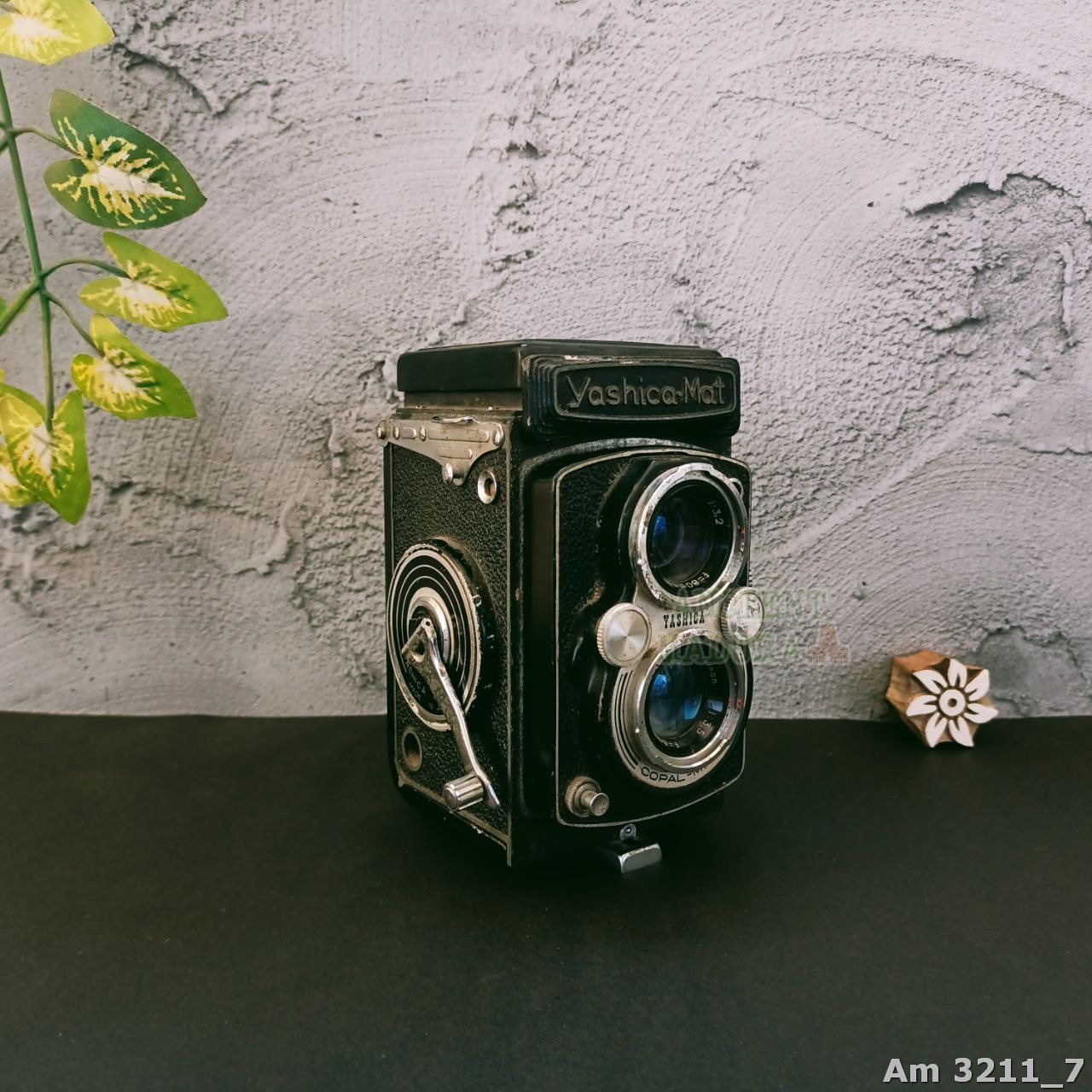 Yashica Copal MXV camera angled to show the right side