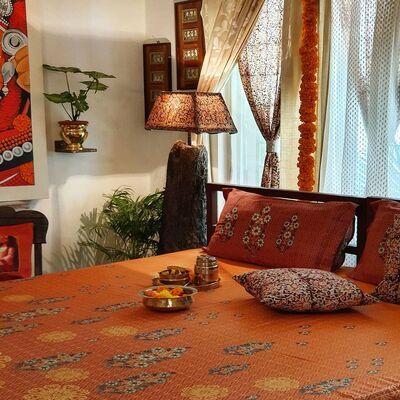 South Indian House Tour In Usa Glows With Temple Decor Elements - Native American Home Decor Ideas For Living Room