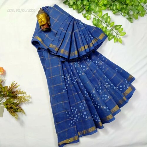 Sungudi Saree - Light Blue