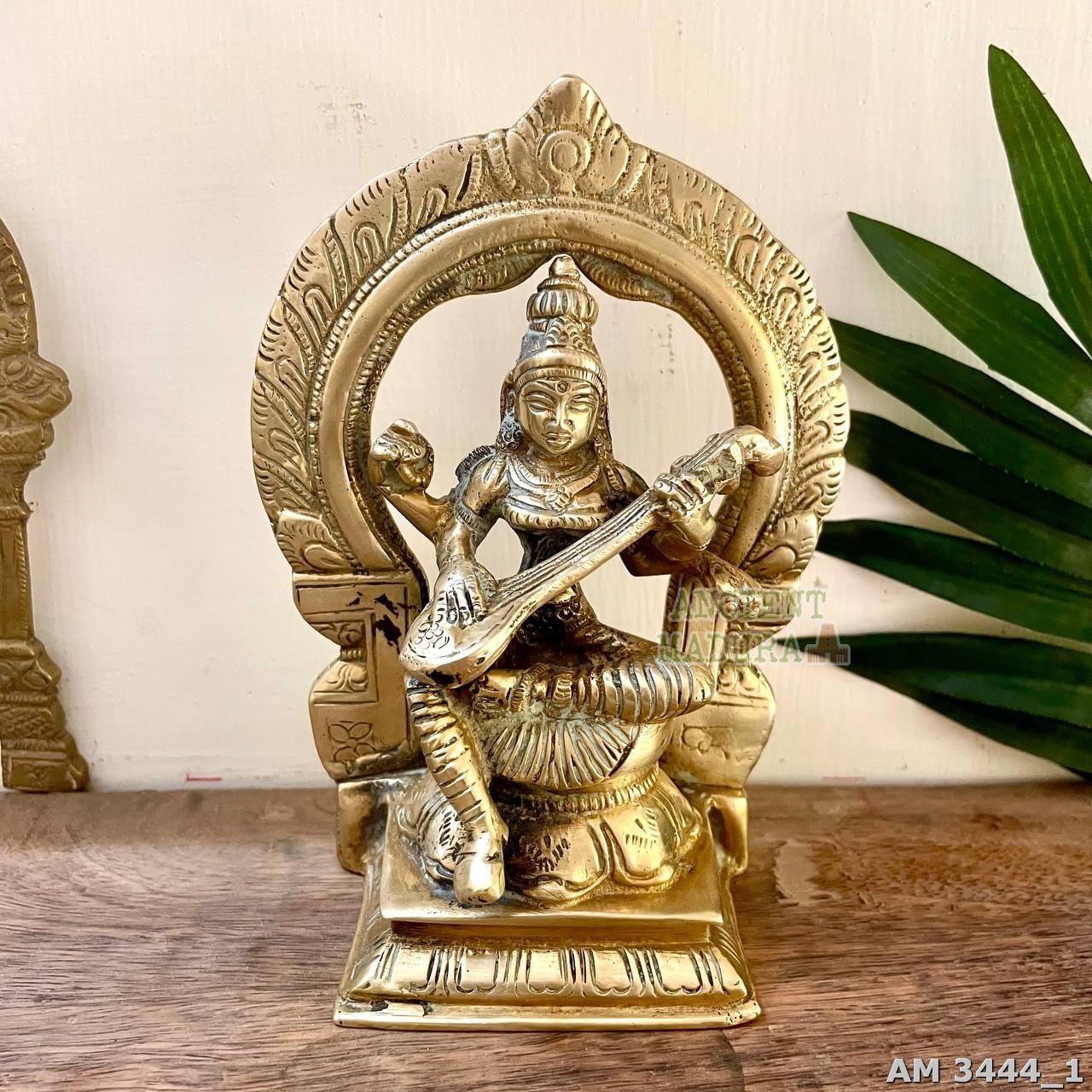 Bronze Goddess Saraswati Statue