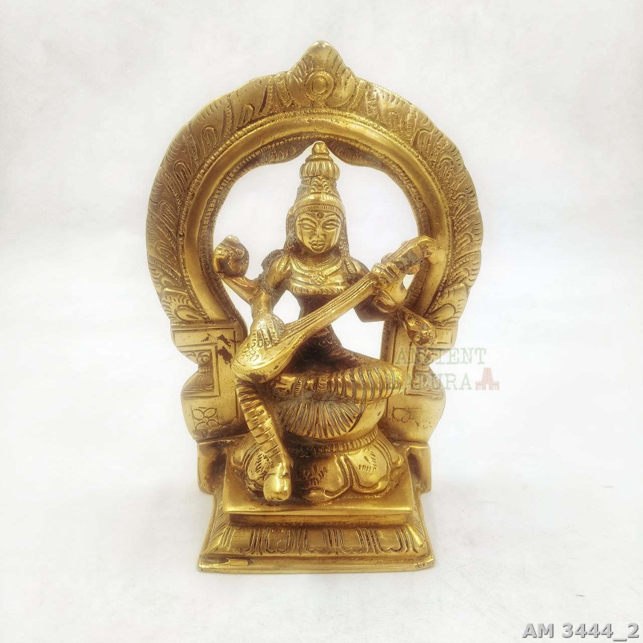Bronze Goddess Saraswati Statue - Image 2