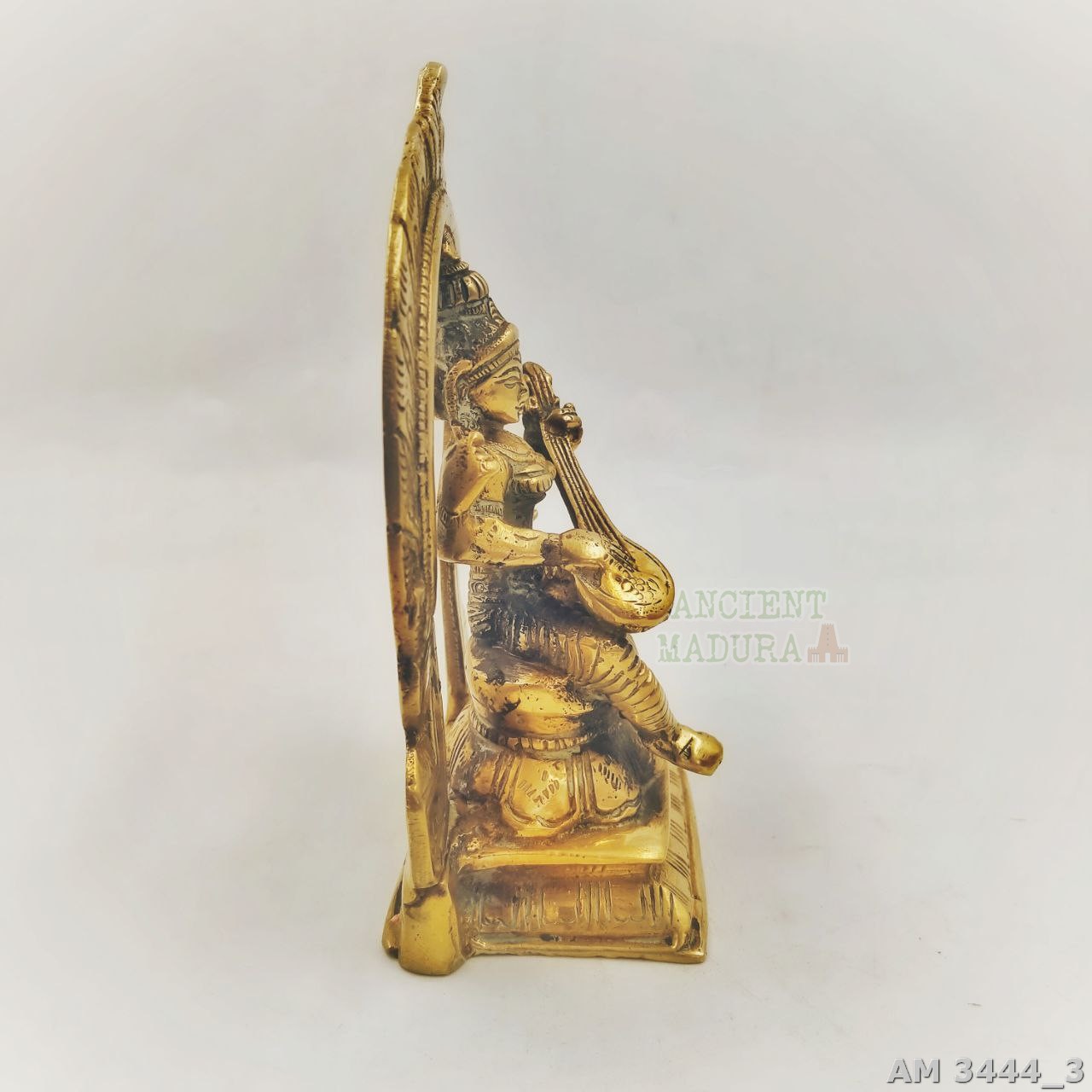 Bronze Goddess Saraswati Statue - Image 3