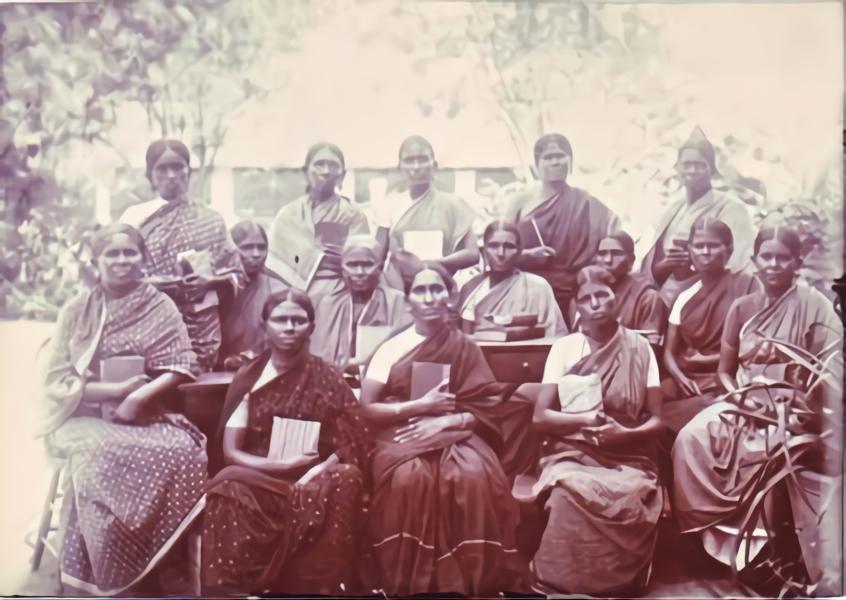 Women at a missionary school in Madurai
