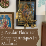 An image of the Ancient Madurai Studio space with hanging lamps made of brass and bronze