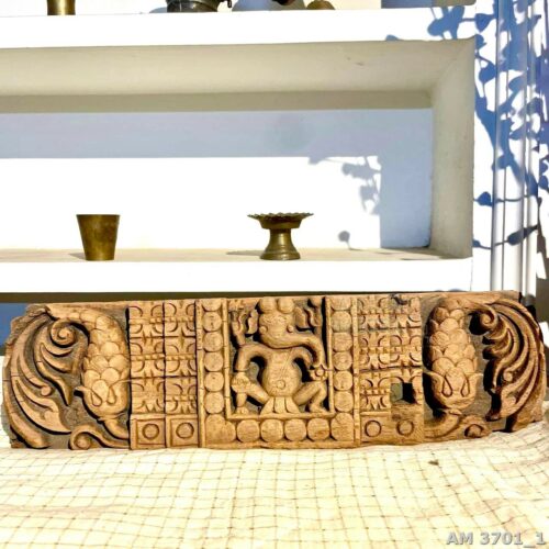Ganesha Teak Wood Panel From a Door