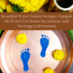 An image of an underwater rangoli with the blog title text on top.