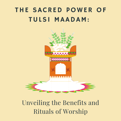 An illustrated image of the Tulsi Maadam with the blog title
