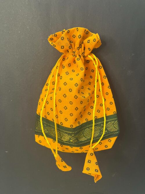 Madurai Sungudi Drawstring Bag - Thambulam bag for return gifts