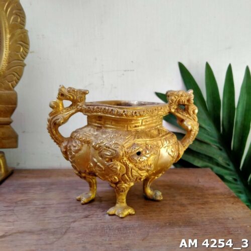 Claw-Footed Ornate Chinese Incense Burner Pot