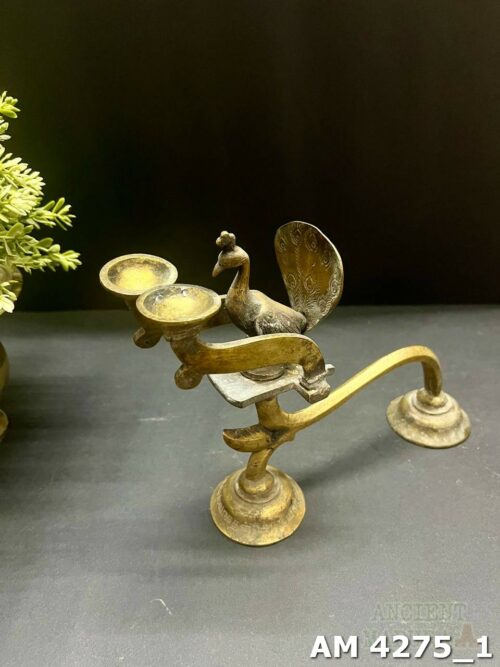 Bronze Peacock Diya