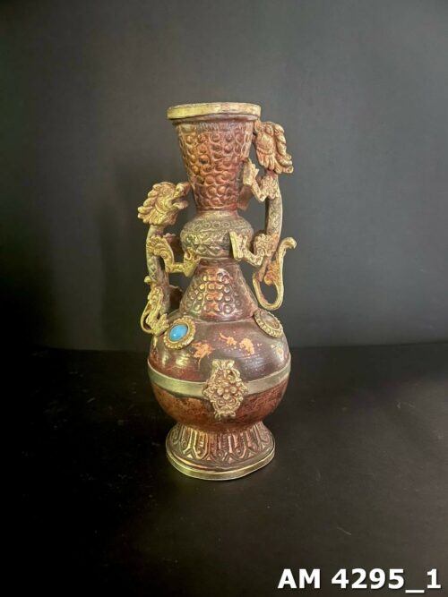 Copper Dragon Flower Vase