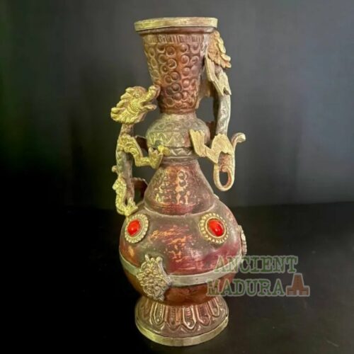 Copper Dragon Flower Vase