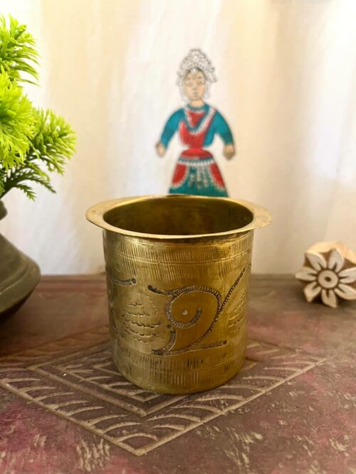 Brass Flower Engraved Utrani
