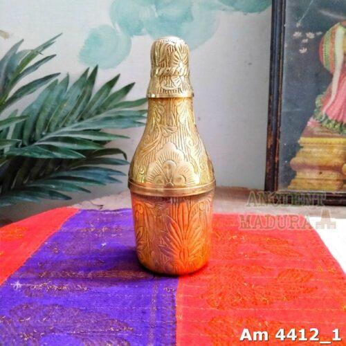Brass handcarved work Bottle