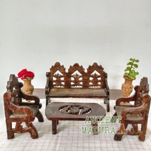 Rosewood Miniature Sofa Set: