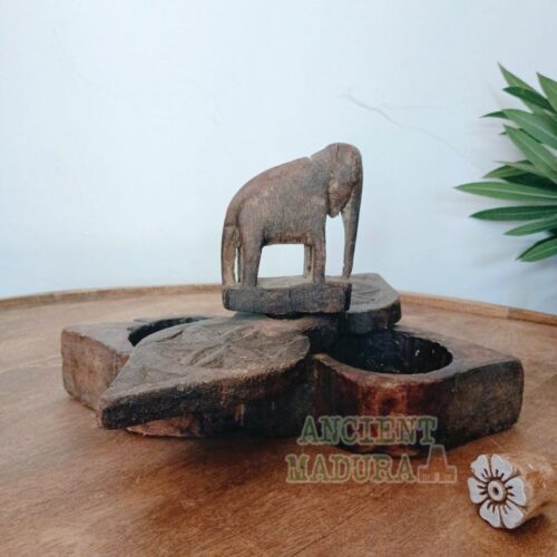 Elephant Wooden Kumkum Box: