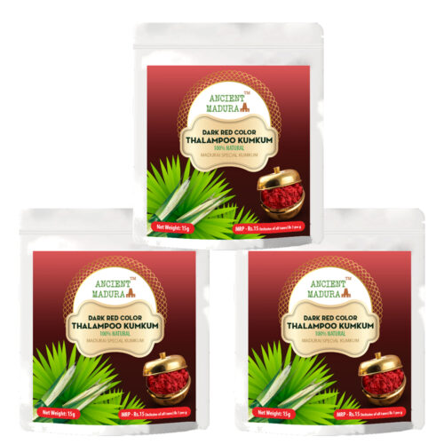 Dark Red thalampoo kumkum for gifting 15g