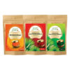 Trivarna Pooja Powders -Red & Green Kumkum and Sendhooram