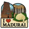 I Love Madurai Fridge Magnet - Meenakshi Amman Temple Souvenir
