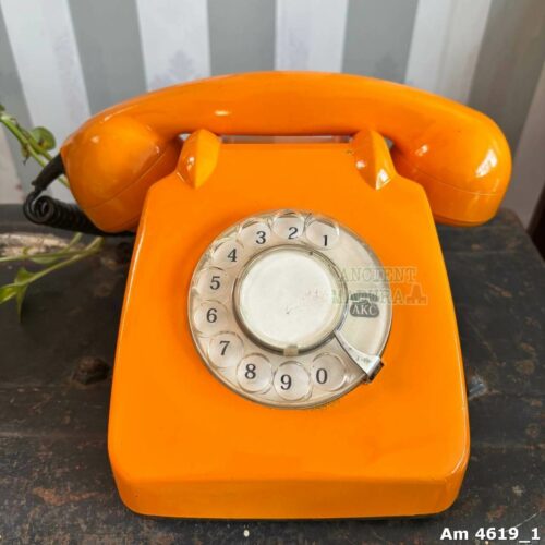 Vintage Rotatory Telephone Show piece -Warm Orange
